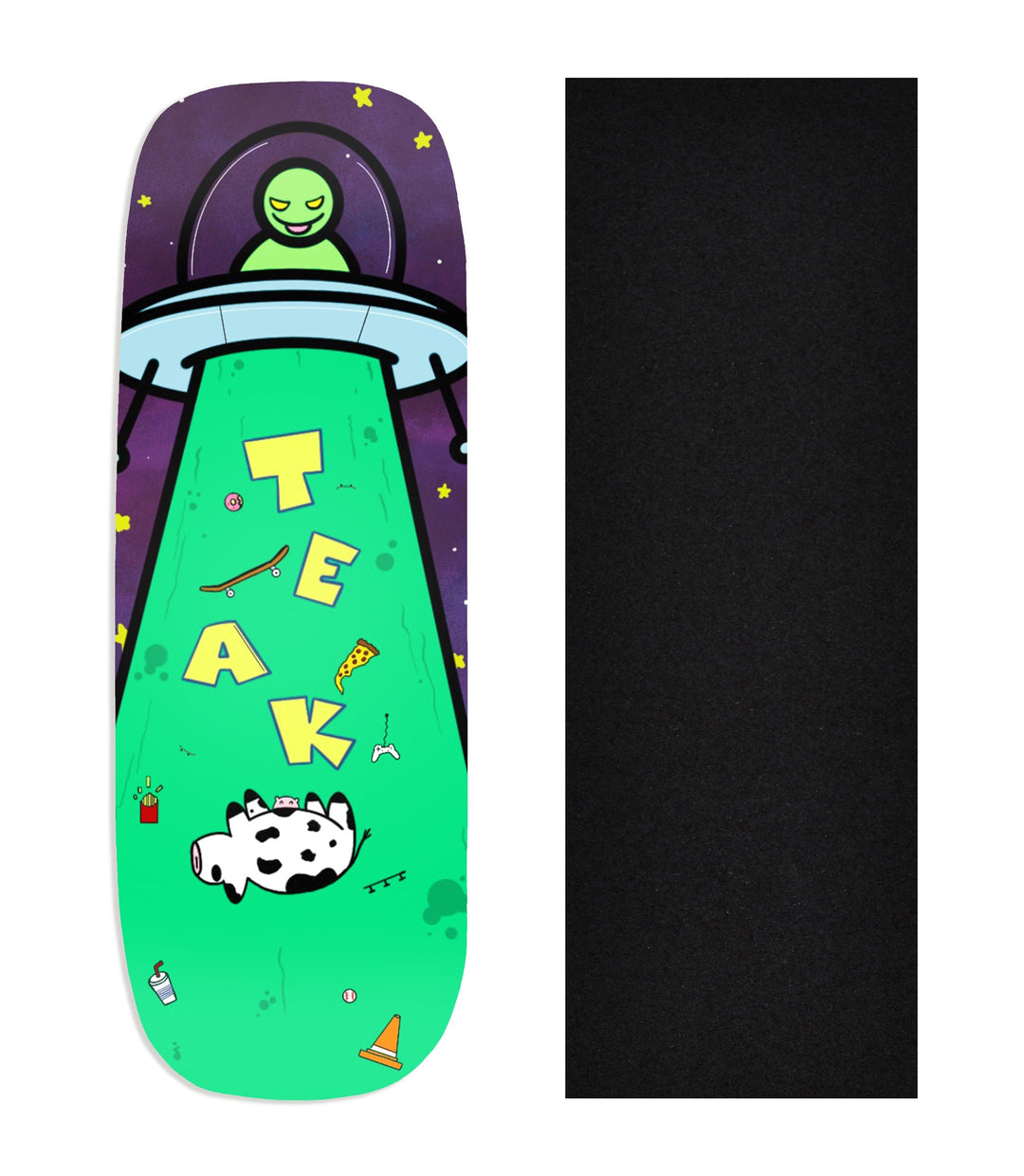 Teak Tuning Heat Transfer Graphic Wooden Fingerboard Deck, @plaguefingers - Entry#83 Boxy Deck