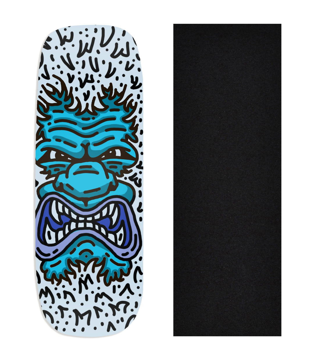 Teak Tuning Heat Transfer Graphic Wooden Fingerboard Deck, @sausage.ramps - Entry#96 Boxy Deck