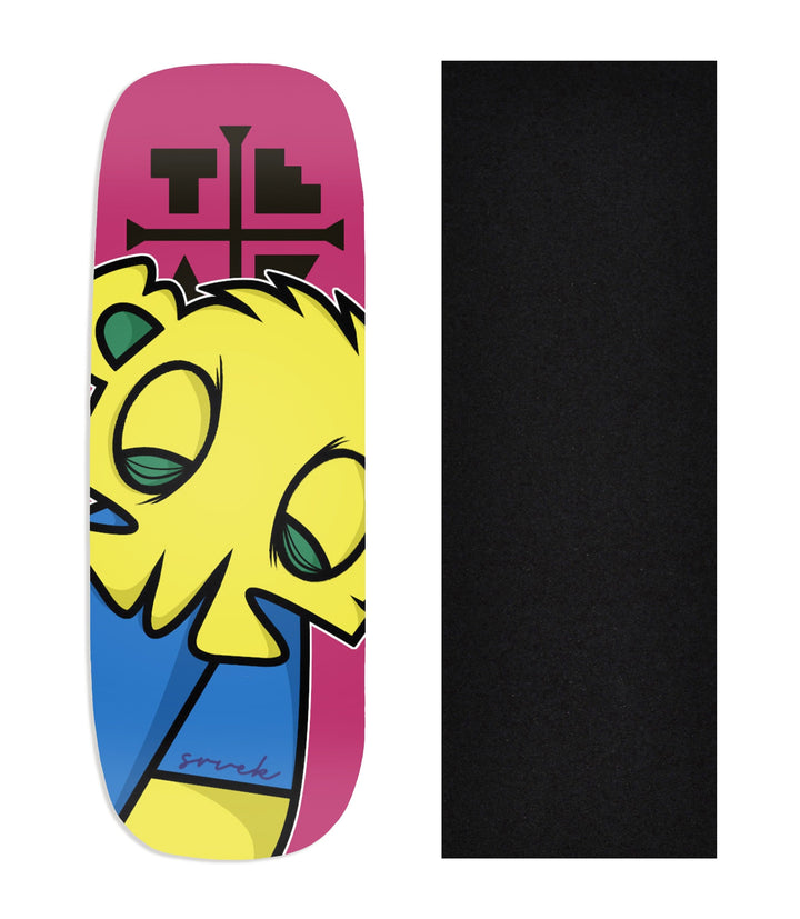 Teak Tuning Heat Transfer Graphic Wooden Fingerboard Deck, @prodbyswtchflp - Entry #112 Boxy Deck