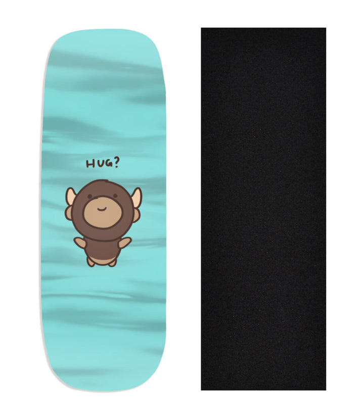 Teak Tuning Heat Transfer Graphic Wooden Fingerboard Deck, "@trumanlum - Entry 129" Boxy Deck