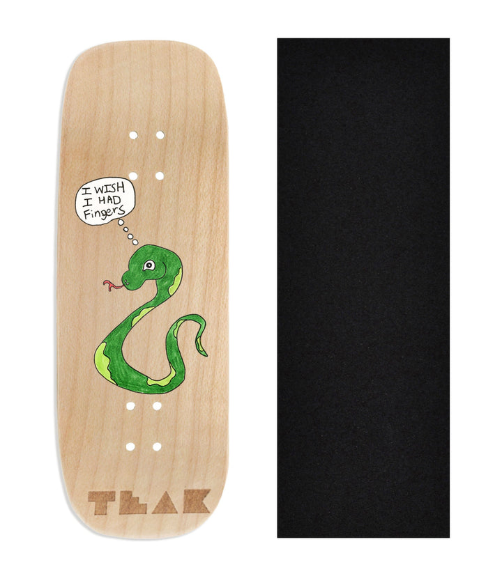 Teak Tuning Heat Transfer Graphic Wooden Fingerboard Deck, @growfingerboards - Entry#145 Boxy Deck