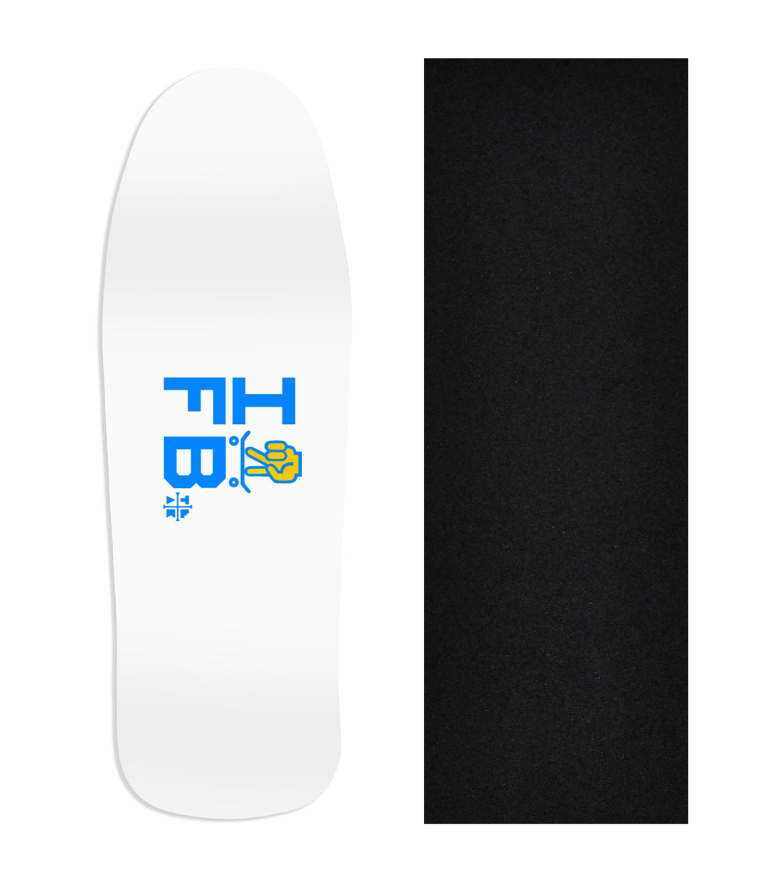 Teak Tuning Heat Transfer Graphic Wooden Fingerboard Deck, "I [SKATE] FB" (White) Carlsbad Cruiser Deck