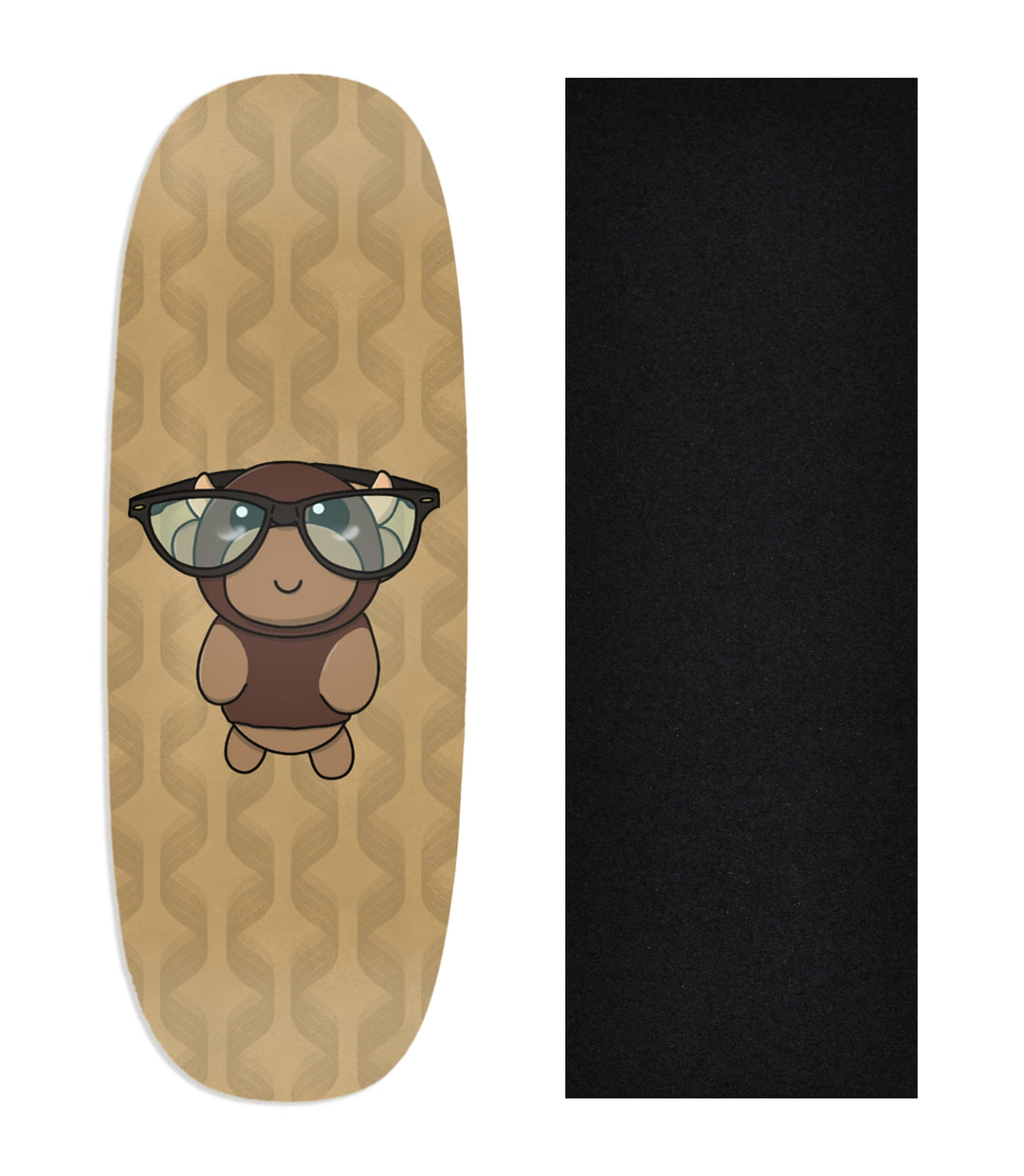 Teak Tuning Heat Transfer Graphic Wooden Fingerboard Deck, "@trumanlum - Entry 128" Ohhh Deck