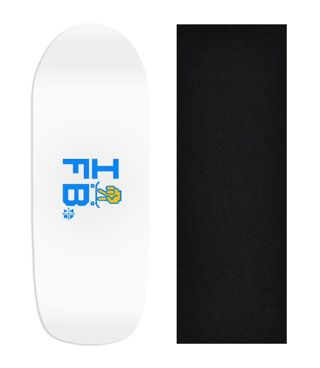 Teak Tuning Heat Transfer Graphic Wooden Fingerboard Deck, "I [SKATE] FB" (White) Poolparty Deck