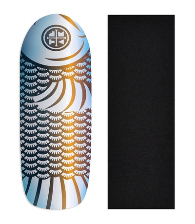 Teak Tuning Heat Transfer Graphic Wooden Fingerboard Deck, "Scales" Poolparty Deck