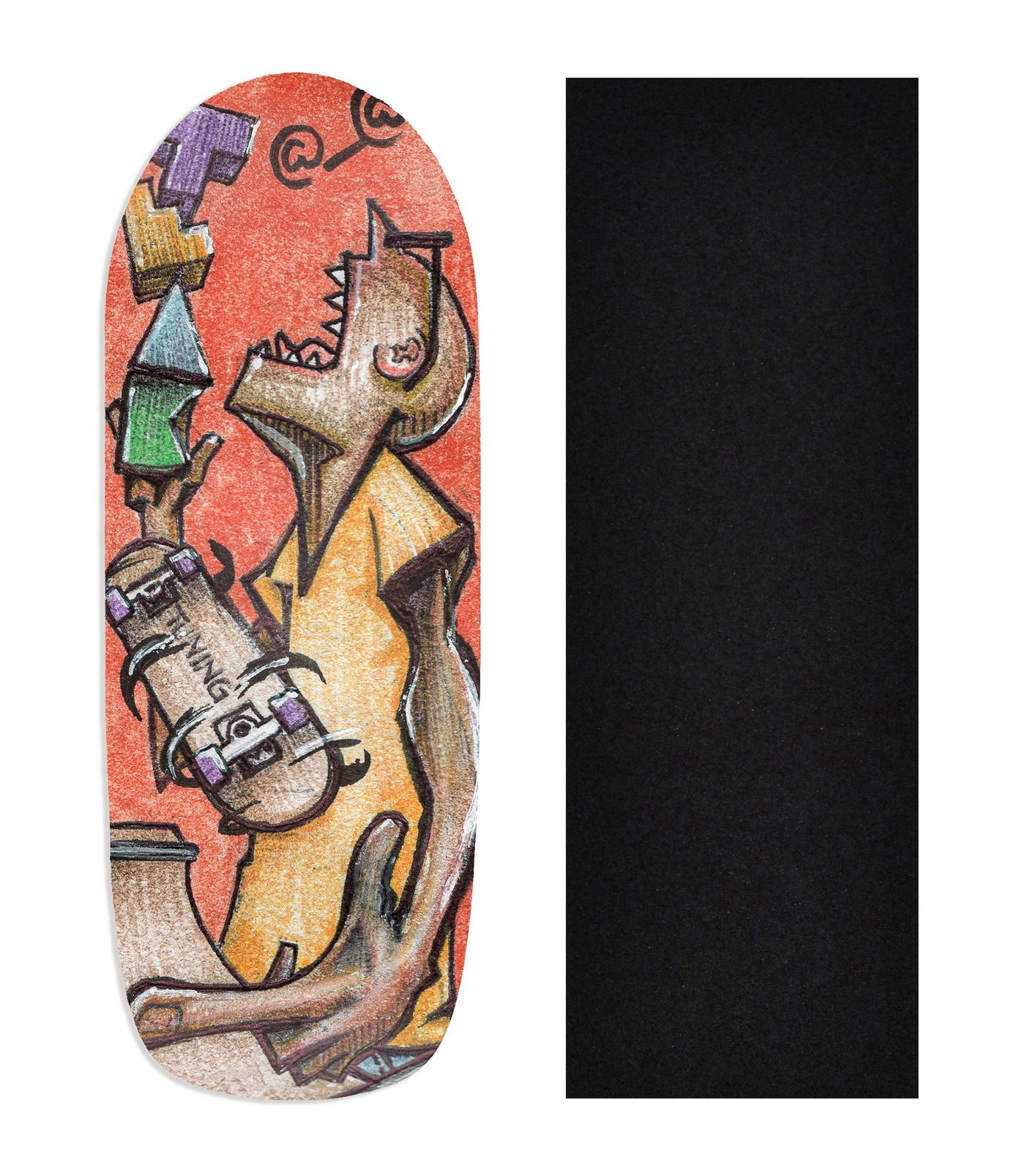 Teak Tuning Heat Transfer Graphic Wooden Fingerboard Deck, @louis_costa - Entry# 49 Poolparty Deck