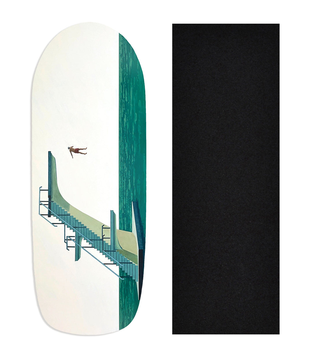 Teak Tuning Heat Transfer Graphic Wooden Fingerboard Deck, Samual Walker - Entry #79 Poolparty Deck