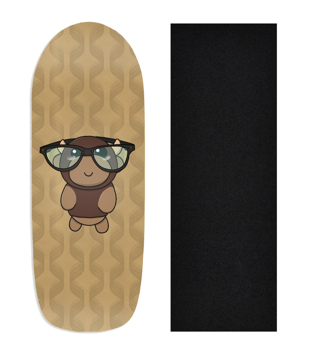 Teak Tuning Heat Transfer Graphic Wooden Fingerboard Deck, "@trumanlum - Entry 128" Poolparty Deck