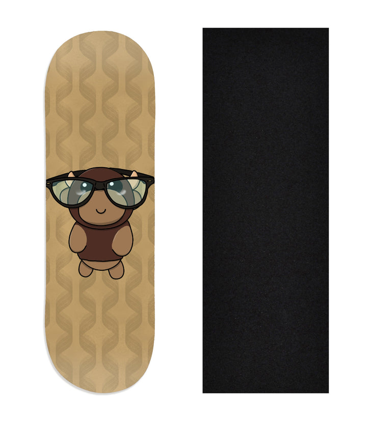 Teak Tuning Heat Transfer Graphic Wooden Fingerboard Deck, "@trumanlum - Entry 128" 29mm Deck