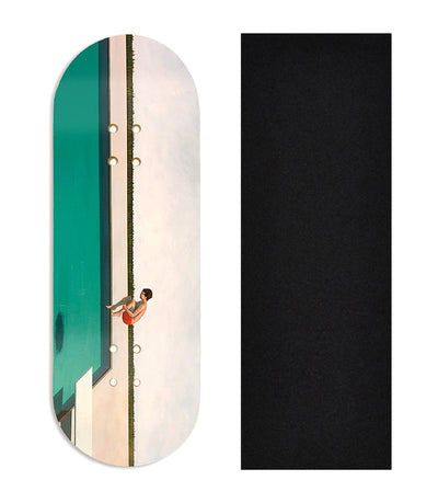 Teak Tuning Heat Transfer Graphic Wooden Fingerboard Deck, Samual Walker - Entry #81 32mm Deck