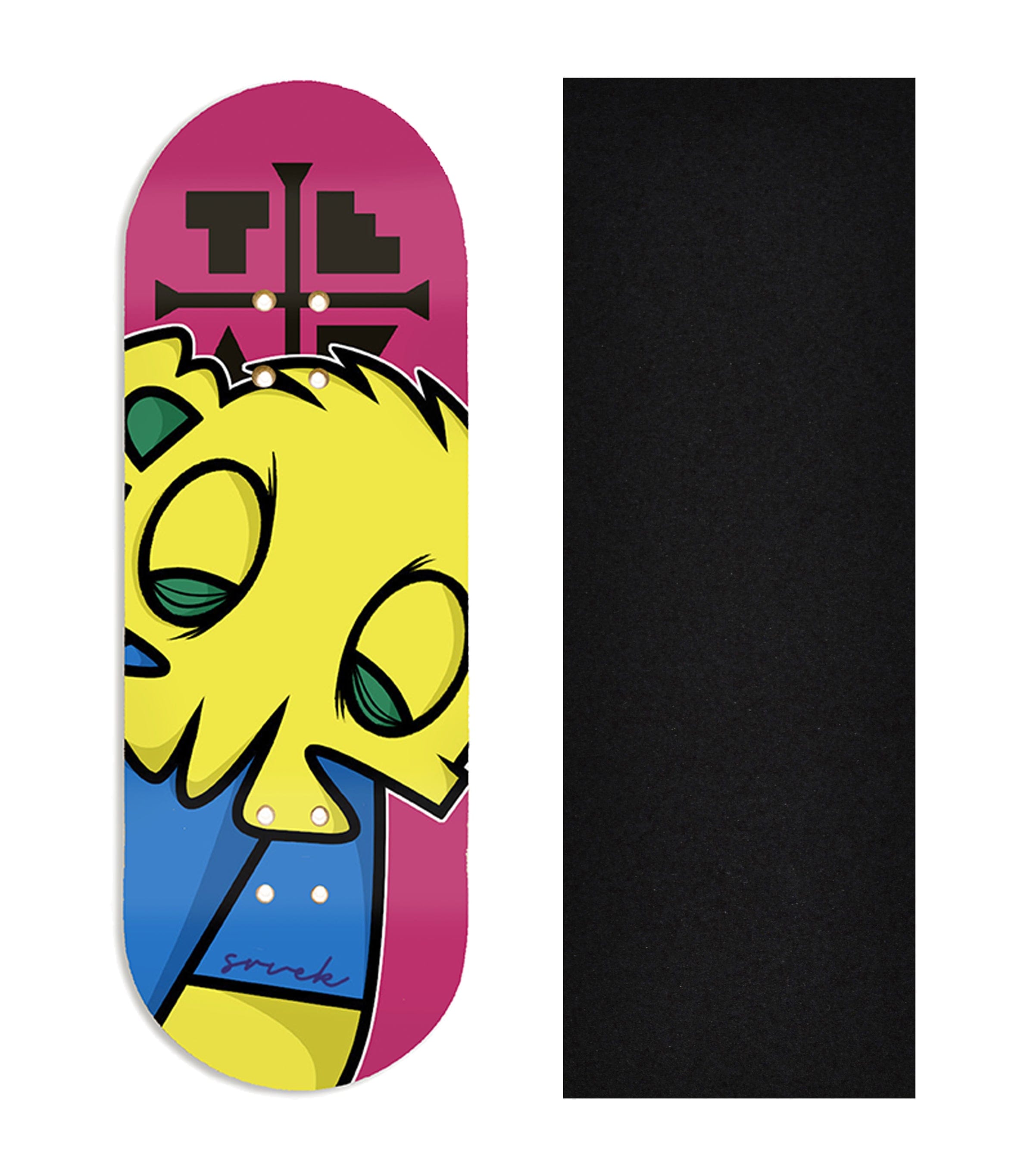 Heat Transfer Graphic Wooden Fingerboard Deck, @prodbyswtchflp