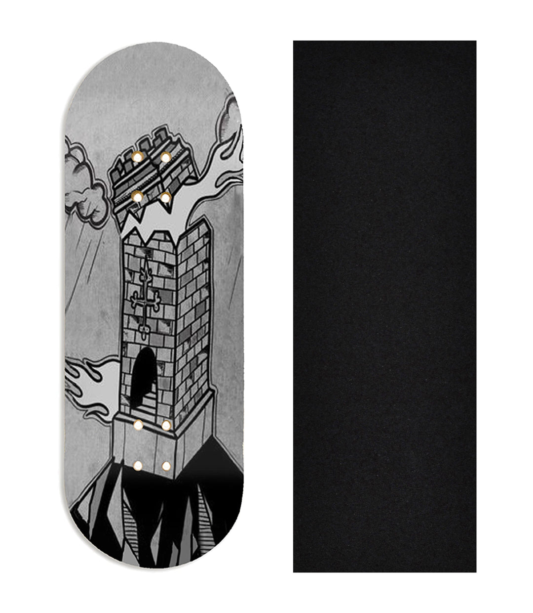 Teak Tuning Heat Transfer Graphic Wooden Fingerboard Deck, @dollhouse.fb - Entry#139 32mm Deck