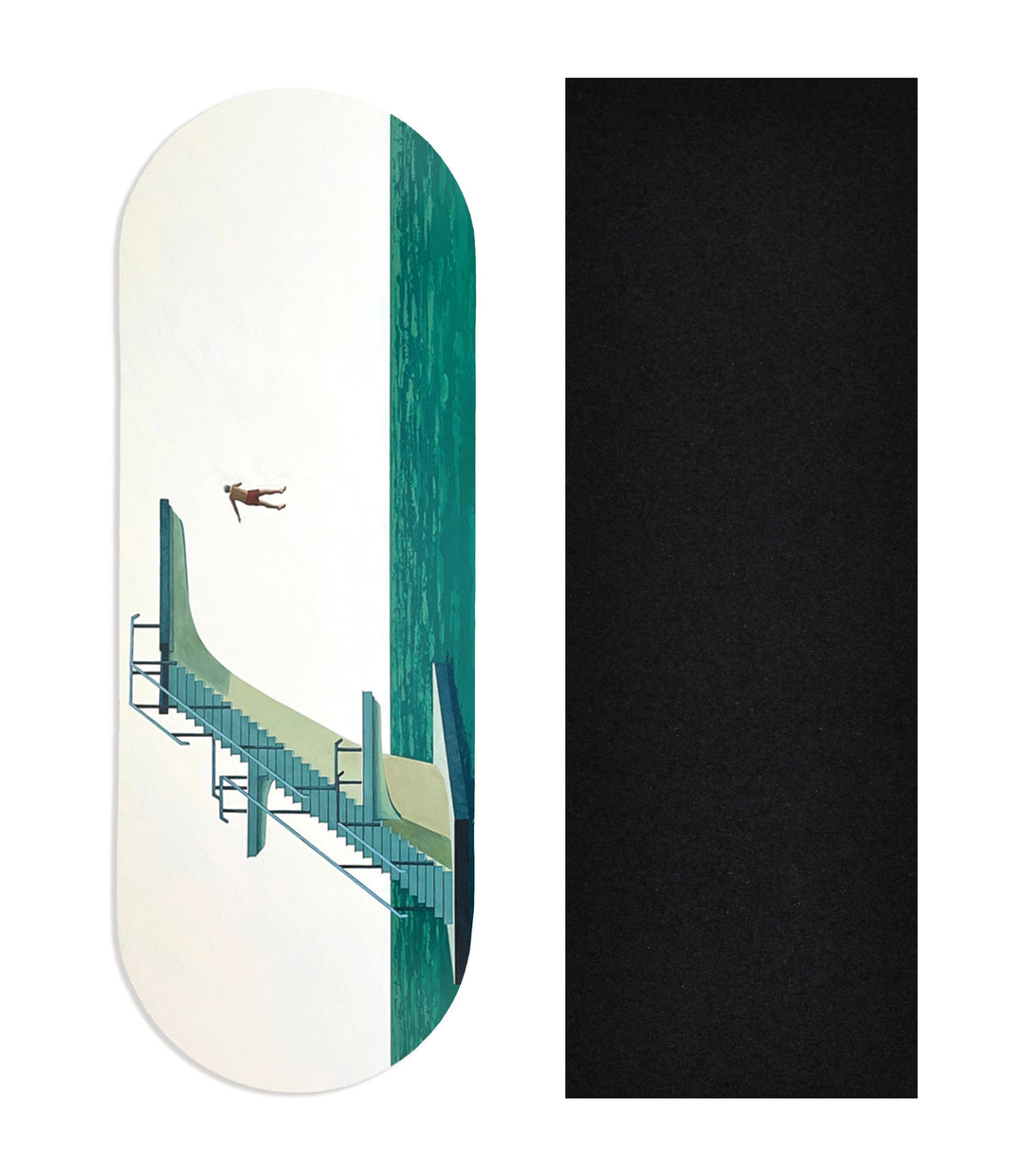 Teak Tuning Heat Transfer Graphic Wooden Fingerboard Deck, Samual Walker - Entry #79 34mm Deck