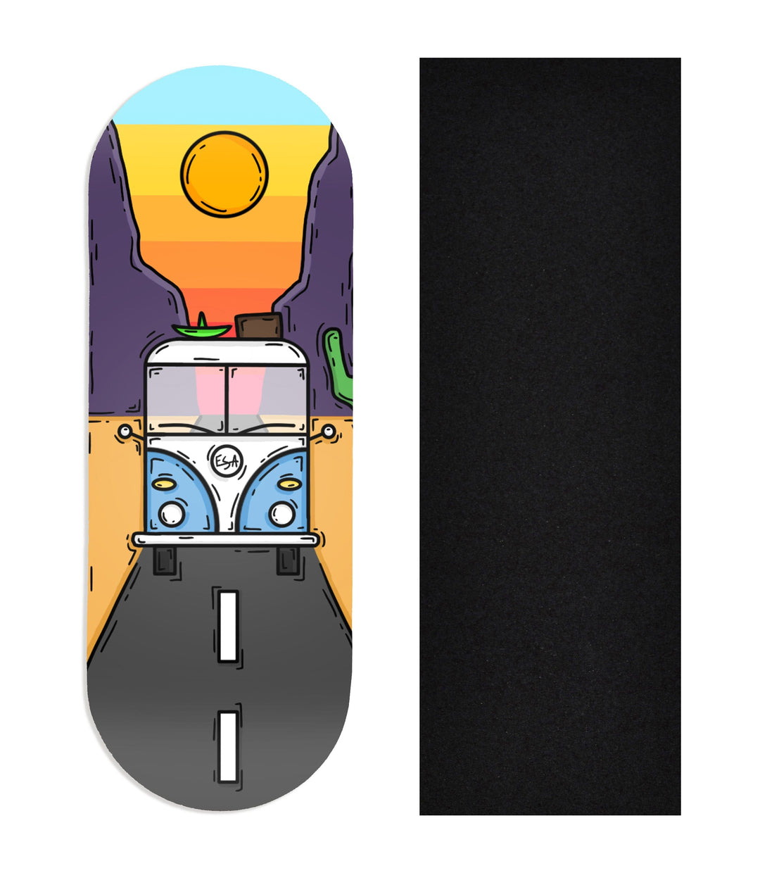 Teak Tuning Heat Transfer Graphic Wooden Fingerboard Deck, @esofiaa- Entry#104 34mm Deck