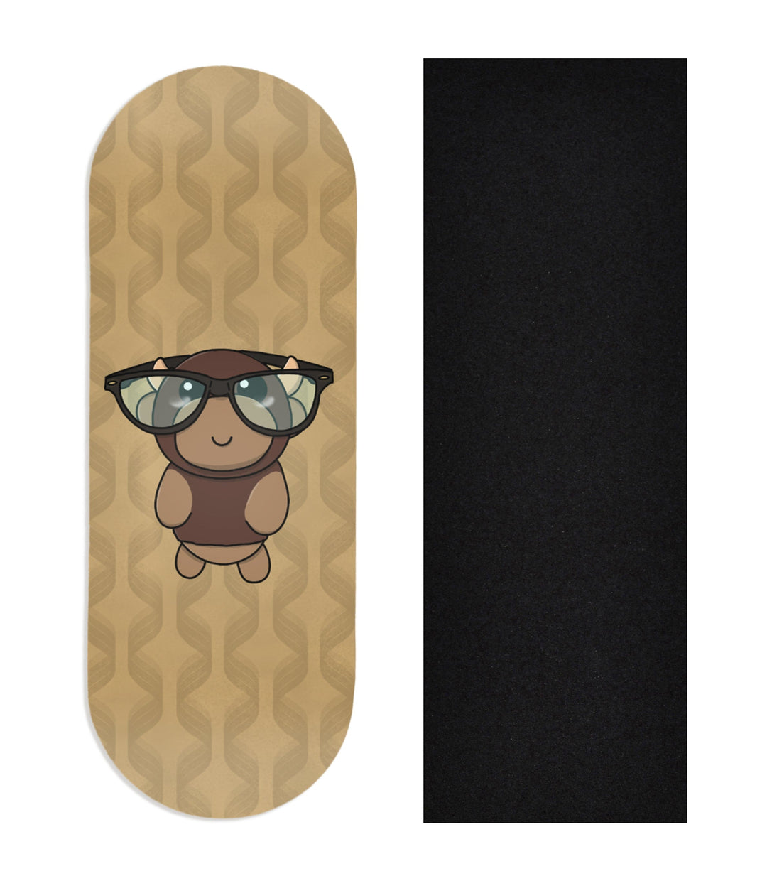 Teak Tuning Heat Transfer Graphic Wooden Fingerboard Deck, "@trumanlum - Entry 128" 34mm Deck