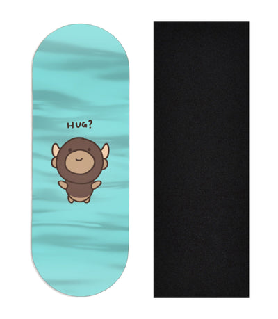 Teak Tuning Heat Transfer Graphic Wooden Fingerboard Deck, "@trumanlum - Entry 129" 34mm Deck