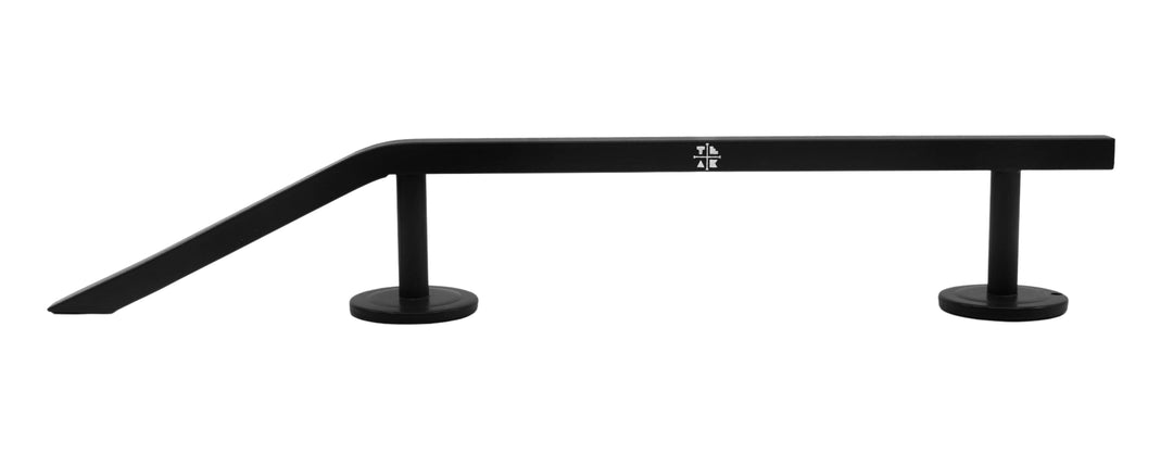 Teak Tuning Fingerboard Rail with Pole Jam Entrance, 12.5" Long - Steel Construction - Black