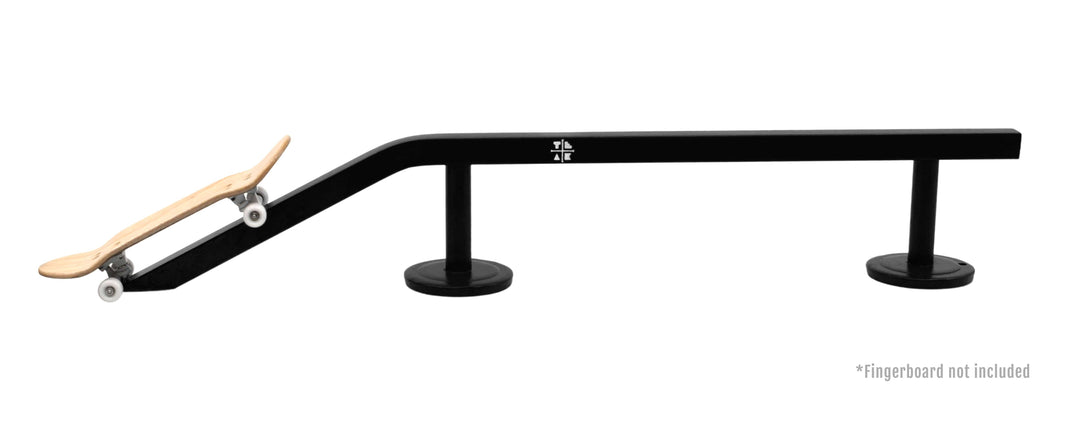 Teak Tuning Fingerboard Rail with Pole Jam Entrance, 12.5" Long - Steel Construction - Black