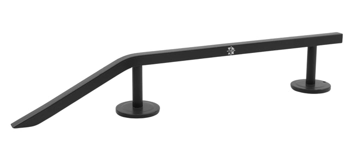 Teak Tuning Fingerboard Rail with Pole Jam Entrance, 12.5" Long - Steel Construction - Gray Mist