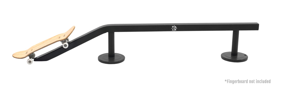 Teak Tuning Fingerboard Rail with Pole Jam Entrance, 12.5" Long - Steel Construction - Silver Grey