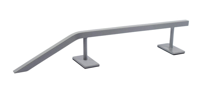 Teak Tuning Fingerboard Rail with Pole Jam Entrance, 12.5" Long - Steel Construction - Silver Grey