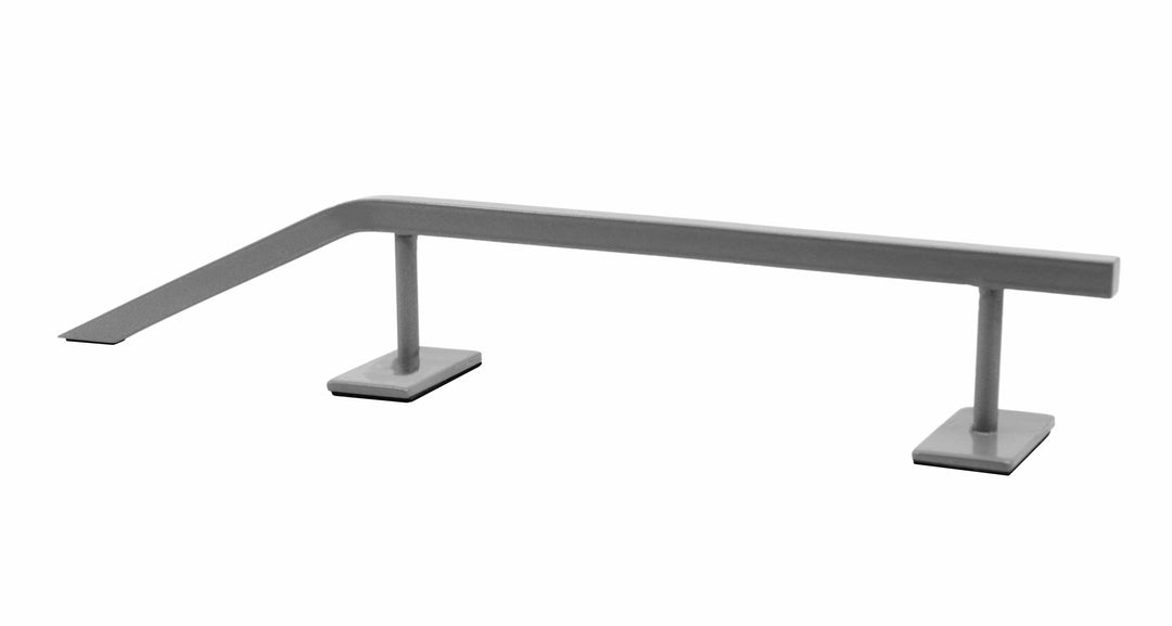 Teak Tuning Fingerboard Rail with Pole Jam Entrance, 12.5" Long - Steel Construction - Silver Grey