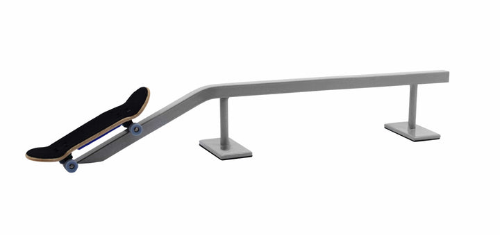 Teak Tuning Fingerboard Rail with Pole Jam Entrance, 12.5" Long - Steel Construction - Silver Grey