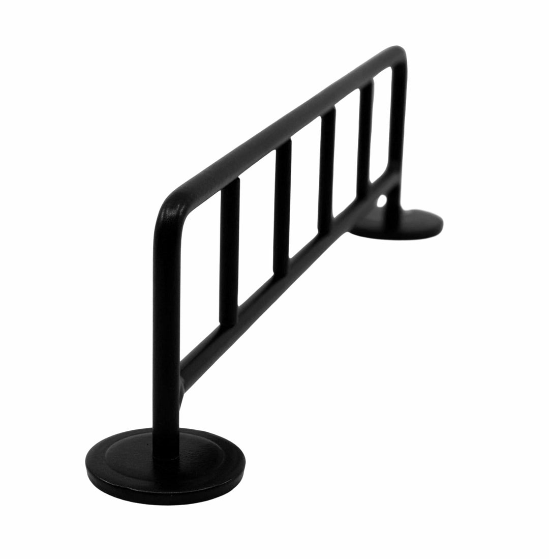 Teak Tuning Bike Rack Style Fingerboard Rail, 10" Long - Steel Construction - Black