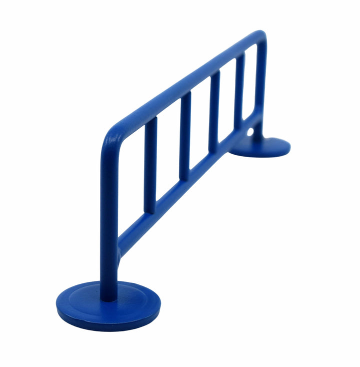 Teak Tuning Bike Rack Style Fingerboard Rail, 10" Long - Steel Construction - Cobalt Blue