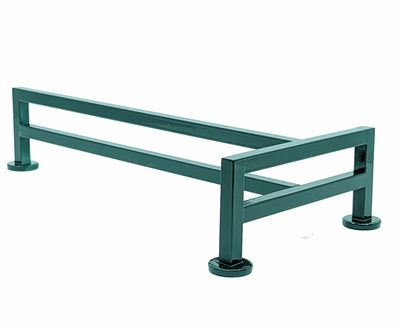 Teak Tuning *ONLY 5 AVAILABLE - Fence Style, T-Shaped Fingerboard Rail, 12" Long - Steel Construction - Emerald Green Prism