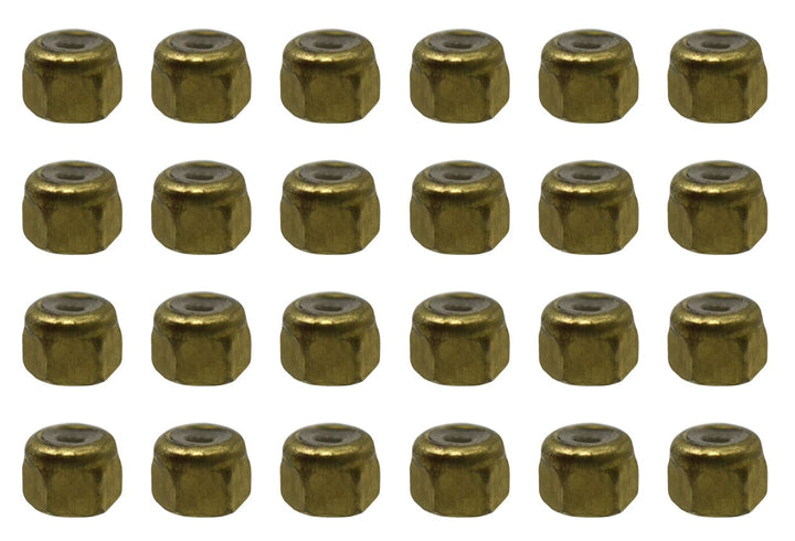 Teak Tuning Professional Nylon Insert Fingerboard Lock Nuts (Gold Colorway) 24 pack
