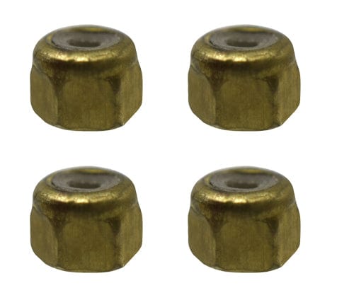 Teak Tuning Professional Nylon Insert Fingerboard Lock Nuts (Gold Colorway) 4 pack