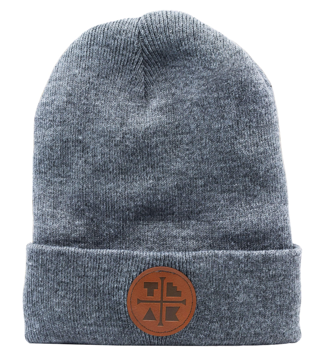 Teak Tuning Limited Edition Beanie "Heather Gray" Edition with Teak Tuning Faux Leather Patch