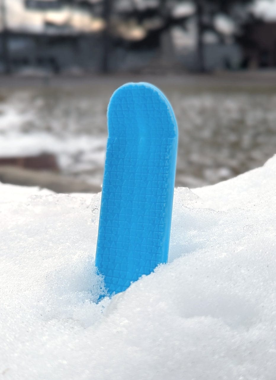 Teak Tuning Finger Snow Skate PRO - 98 x 32MM - Upgraded, Resin Construction - Light Blue Colorway