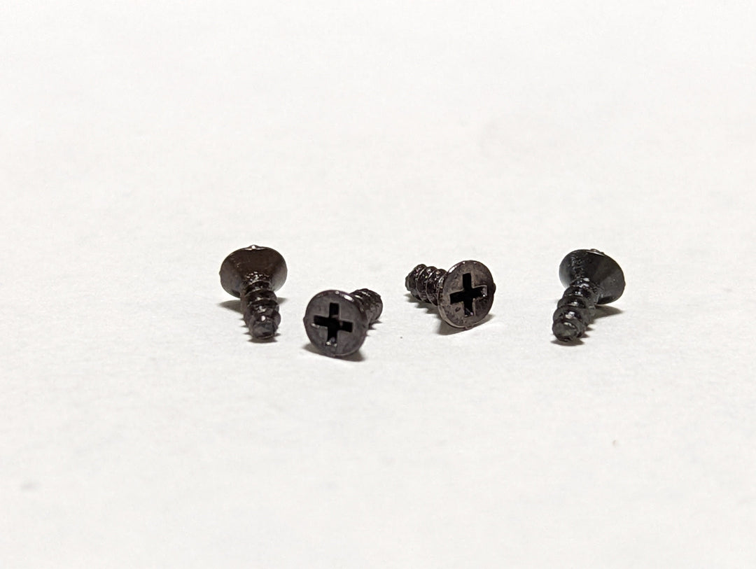 Teak Tuning Black Phillips Fingerboard Screws for Truck Attachment to Decks - 3.75mm Long