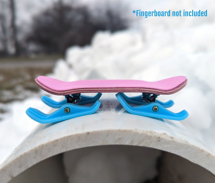 Teak Tuning Finger TruckSki's - 43 mm Long - Upgraded Resin Construction - Light Blue Colorway