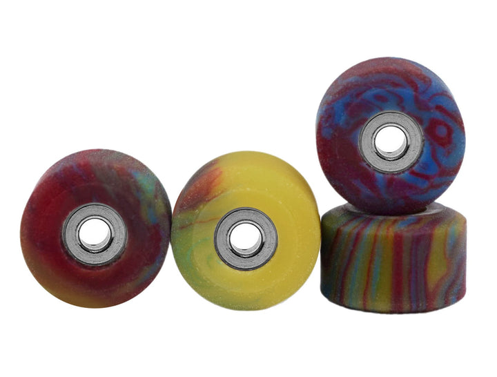 Teak Tuning Apex New Street Wheels - 61D Urethane - Ultraspin Bearings - "Tie Dye Swirl"