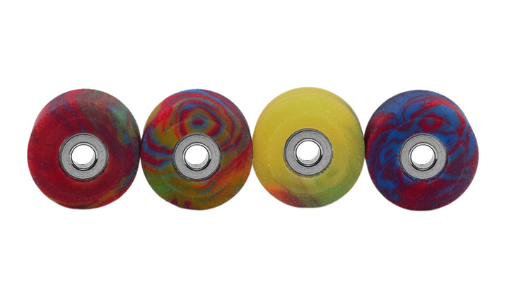 Teak Tuning Apex New Street Wheels - 61D Urethane - Ultraspin Bearings - "Tie Dye Swirl"