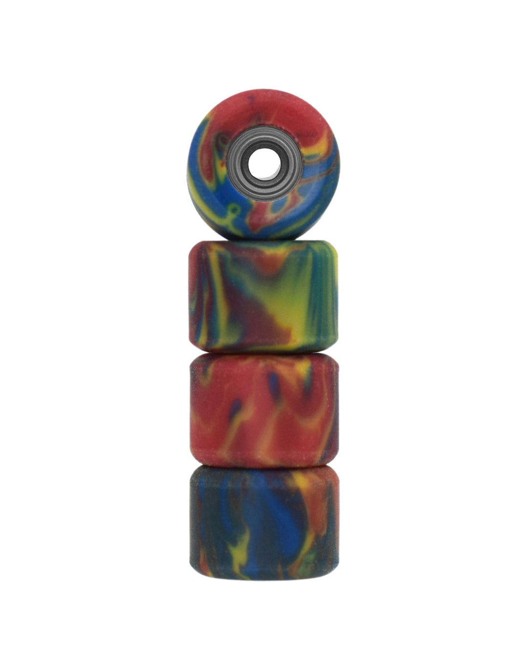 Teak Tuning Apex Shorty Wheels - 61D Urethane - ABEC-9 Bearings - "Tie Dye Swirl"