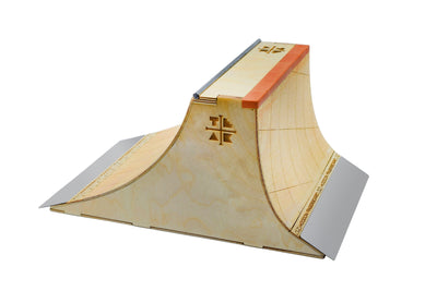 Teak Tuning Wooden Fingerboard Combo Ramp with XL Quarter, XL Wallride, Brick Coping, and Metal Coping - 13" - Collab with WoodOn