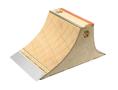 Teak Tuning Wooden Fingerboard Combo Ramp with XL Quarter, XL Wallride, Brick Coping, and Metal Coping - 13" - Collab with WoodOn