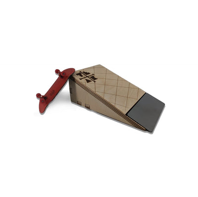 Teak Tuning Teak Tuning Wooden Fingerboard Kicker Ramp with Metal Transition - 6 inches - Collab with WoodOn