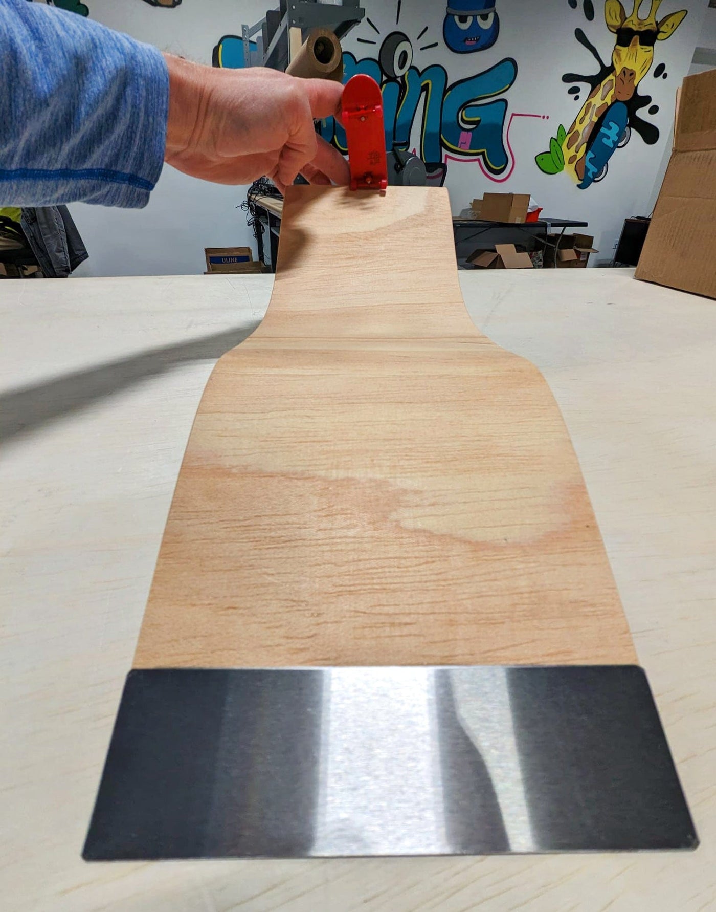 Teak Tuning Wooden Fingerboard Hang Ten Wave Transition Ramp - 20.5" - Collab with WoodOn