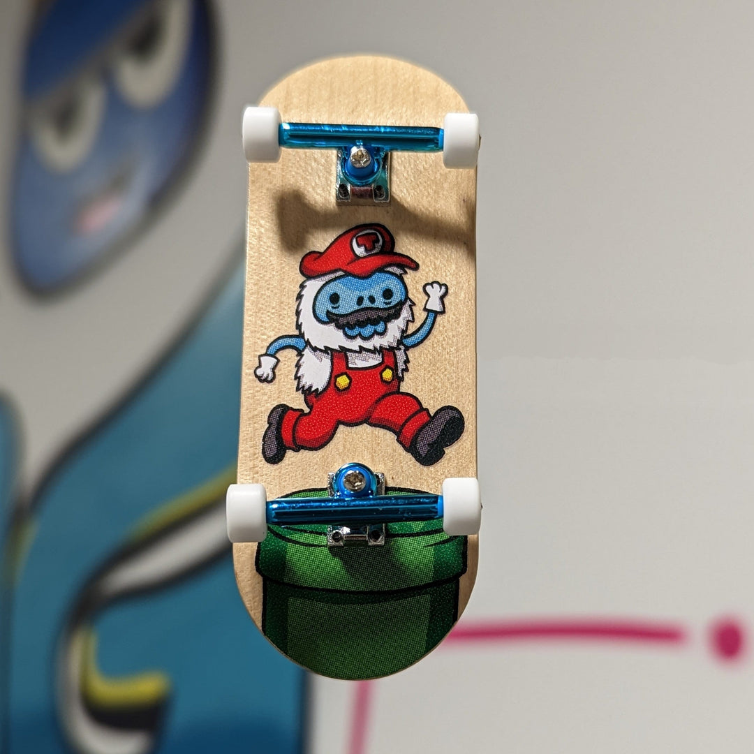 Teak Tuning 34mm Heat Transfer Graphic Complete + 61D Apex Wheels + Inv Kingpin Trucks "It's a me...Yetio"
