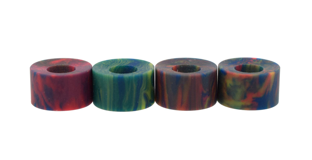 Teak Tuning Apex Crusier Wheels - 61D Urethane - ABEC-9 Bearings - "Tie Dye Swirl"