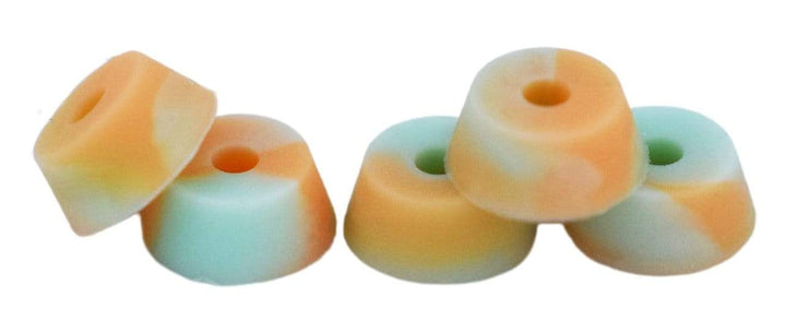 Teak Tuning Bubble Bushings Pro Duro Series - Multiple Durometers - Teal and Orange Swirl 51A