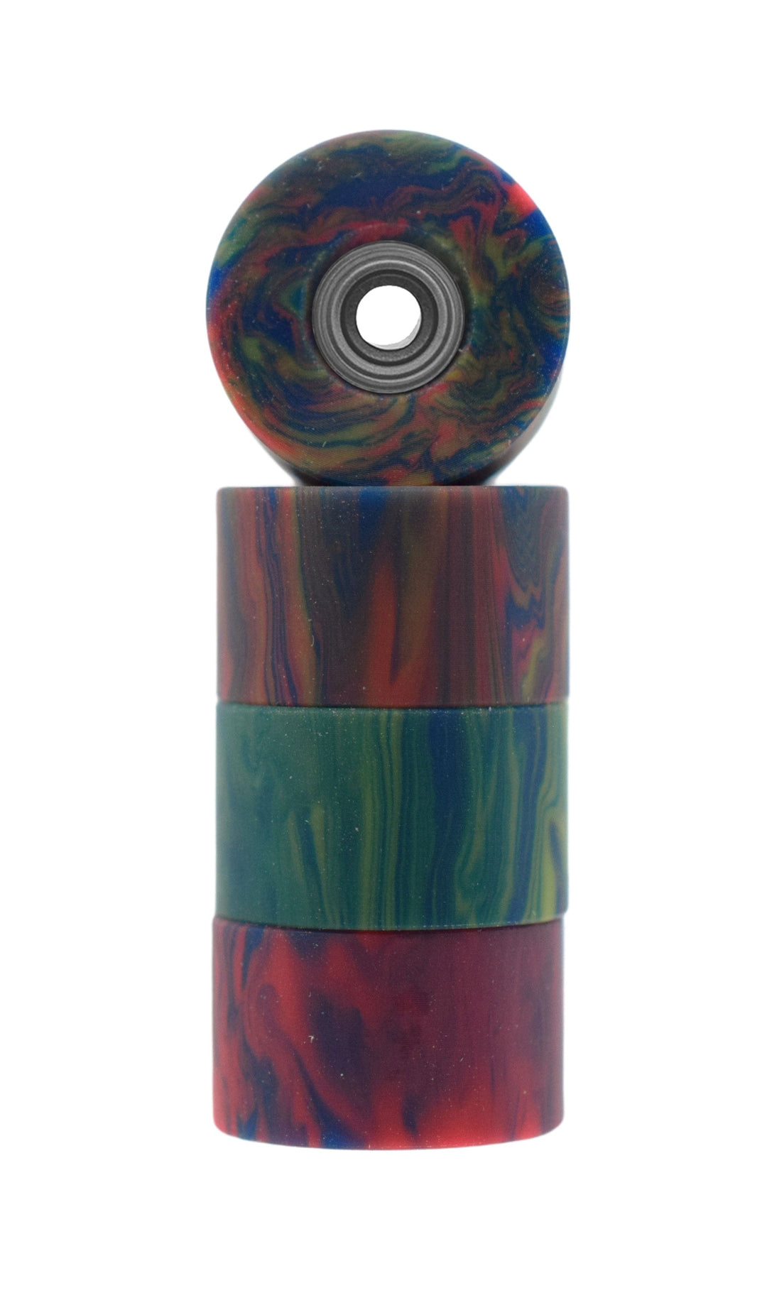 Teak Tuning Apex Crusier Wheels - 61D Urethane - ABEC-9 Bearings - "Tie Dye Swirl"