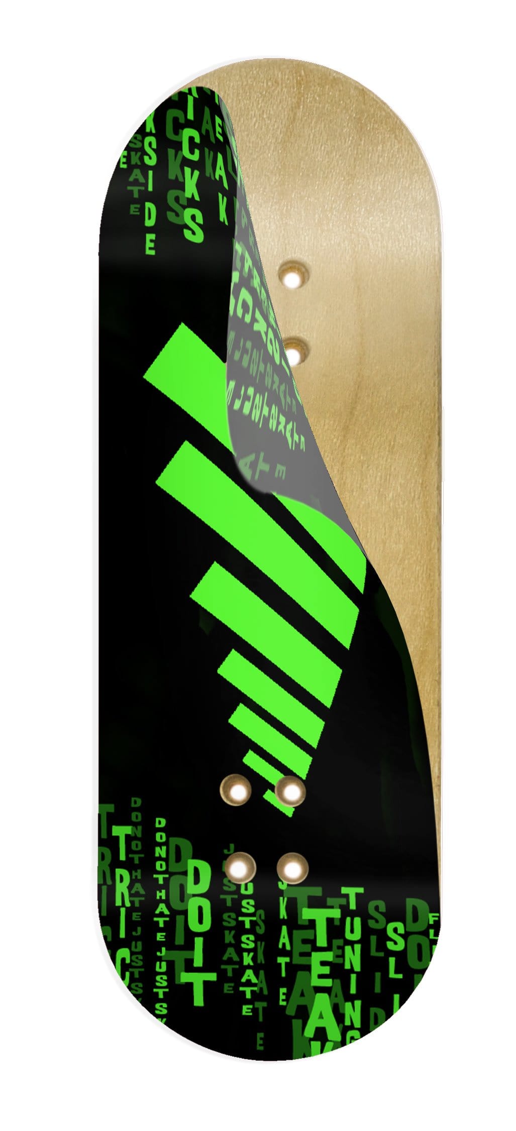 Teak Tuning "Code Rain" WellVentions Collaboration Deck Graphic Wrap - Designed by Wyatt (age 16) - 35mm x 110mm