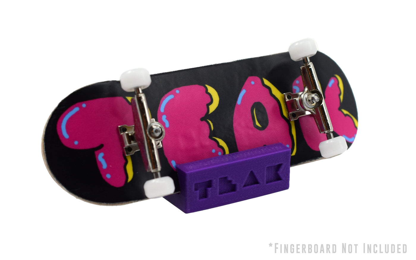 Teak Tuning Fingerboard Display Stand - Rectangle Edition - Grape Jam