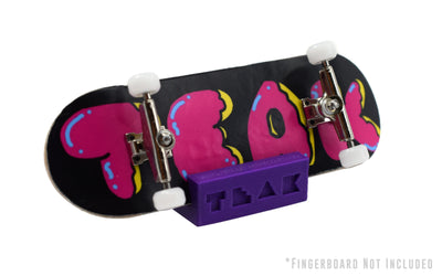 Teak Tuning Fingerboard Display Stand - Rectangle Edition - Grape Jam